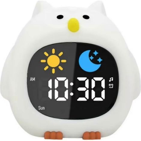 Réveil pour enfants en forme de hibou, veilleuse tactile mignonne pour la chambre des enfants (1/5)