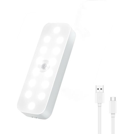 Luce notturna - Luce notturna con rilevatore di movimento - Lampada LED wireless - 1 pezzo - Luce bianca 6000K - Magnetica - Con illuminazione - Giorno/Notte e rilevamento di movimento (1/5)