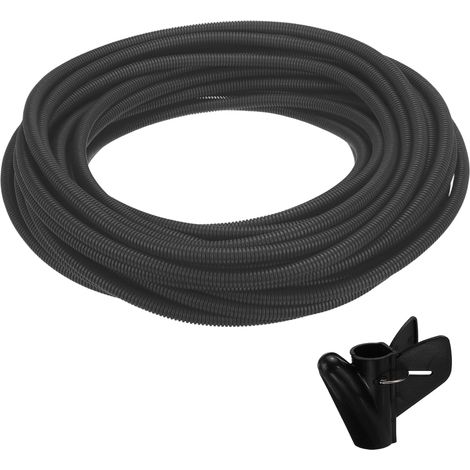 Gaine Fendue pour Câbles 1/2"(12mm) DI 100FT(30m) avec Outil D'Installation, Résistante À La Chaleur Et Au Froid -40F À 257F Conduit Plastique Flexible Protecteur De Câbles, Noir (1/5)