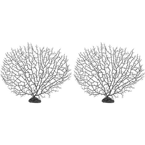 2 Pièces Plante Aquatique Artificielle Décoration Aquarium Arbre Corail Simulé Paysage Bassin (1/5)