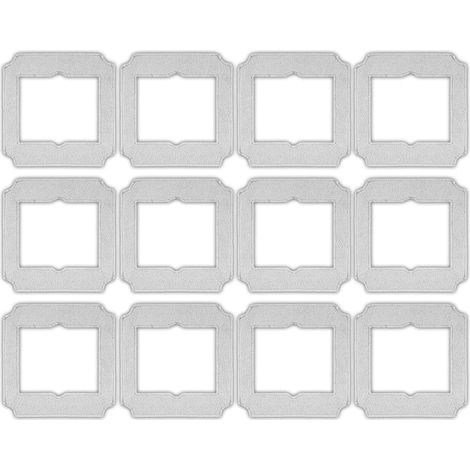 (12 Pièces) Pads de Serpillière de Remplacement pour ECOVACS Winbot Mini Robot Nettoyeur de Vitres Numéro de Pièce W-CC02-0012, Kit d'Accessoires de Chiffons Lavables, Recharge de Pad de Serpillière (1/5)