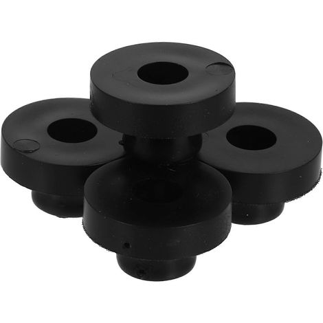 Lot de 4 bagues de réservoir de carburant en caoutchouc nitrile universel pour tondeuse à gazon, tracteur de jardin et générateur, noir (1/5)