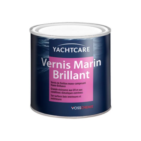 Vernis marin brillant 750 ml – Mono-composant pour bois intérieur et extérieur – Protection contre blanchissement et jaunissement – Yachtcare