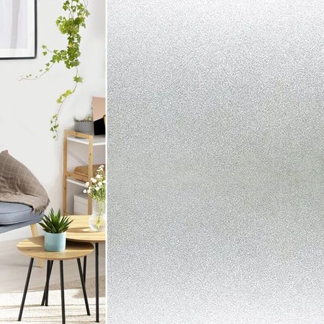 BOMCLAP Lot de 2 Film adhésif statique en verre dépoli, protection de la vie privée, anti-espionnage, pour cabine de douche, 60 x 200 cm (1/5)