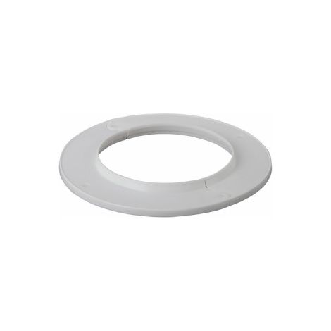 Ubbink – Rosace Ø125 mm en PE blanc 2 parties – Finition soignée pour conduit D80/125 mm – Installation murale facile