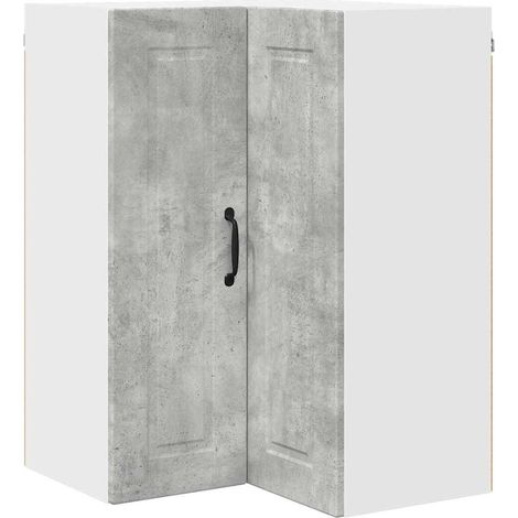 Meuble mural de cuisine,Armoire de cuisine avec étagère Gris béton 57 x 57 x 80 cm CFW36683 (1/5)
