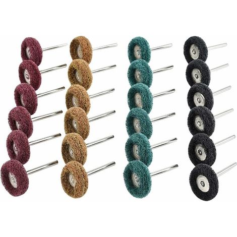 40 Pièces Kit Polissage Perceuse, Accessoires Dremel Polissage Abrasif de 25mm Outils Rotatifs Dremel, Grain 80/150/240/300, Accessoires de Polissage pour Bois Calcul Bijoux Plaque de Cadran (1/5)