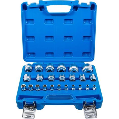 Jeu de Douilles Six Pans 24 pcs - 6,3 mm (1/4) et 12,5 mm (1/2) - Acier Résistant - Polyvalence et Précision - D-Work (1/5)