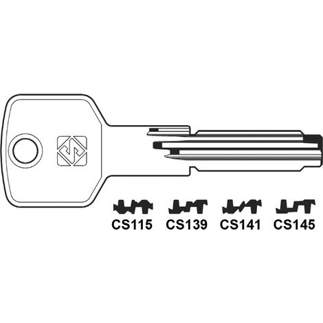 Chiavi punzonate per cilindri cisa 6+7 spine - cs145