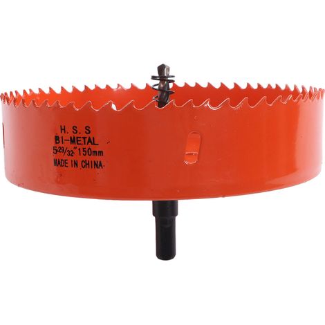 Accessoire de scie cloche bimétallique en acier rapide avec foret central pour bois et plastique 5-29/32 pouces (150 mm) (1/5)