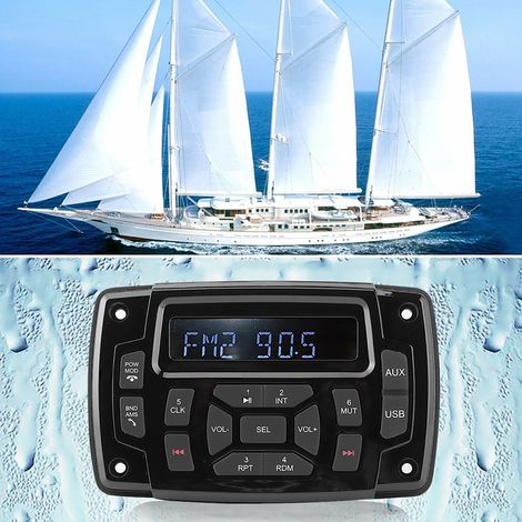 Radio marine étanche 12 V MP3 avec récepteur FM/AM et Bluetooth (1/5)