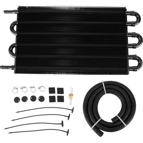 Kit de refroidissement d'huile moteur et boîte de vitesse à 6 rangées – radiateur aluminium universel avec kit de montage