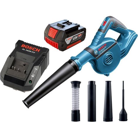 Bosch GBL18V-120 18v Cordless Blower + 4 Nozzles - 4.0ah Battery + Charger (1/4)
