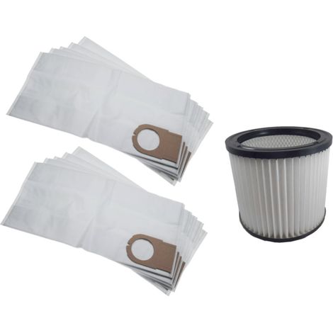 Trade-Shop SET: Microvlies-Beutel (10 Stück) + Lamellenfilter kompatibel mit Rowenta RU03 NT RU-30.1, Einhell 2351110 / Staubsauger-Zubehör (1/4)