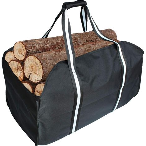 ZOLGINAH Porte-bûches et sac fourre-tout de qualité supérieure - Robuste et extra large - Idéal pour cheminées, poêles à bois, bois à brûler, camping, plage, aménagement paysager (1/4)