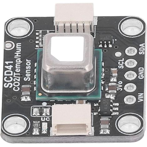Capteur CO2 infrarouge, module de détection de dioxyde de carbone avec mesure de température et d'humidité, plage 400-2000 ppm, pour ventilation et qualité de l'air (1/5)