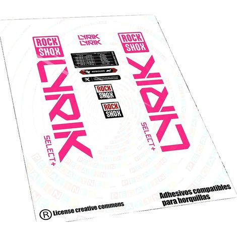 Pegatinas, diseño personalizable, vinilo de alta calidad, rosa fluorescente. (1/2)