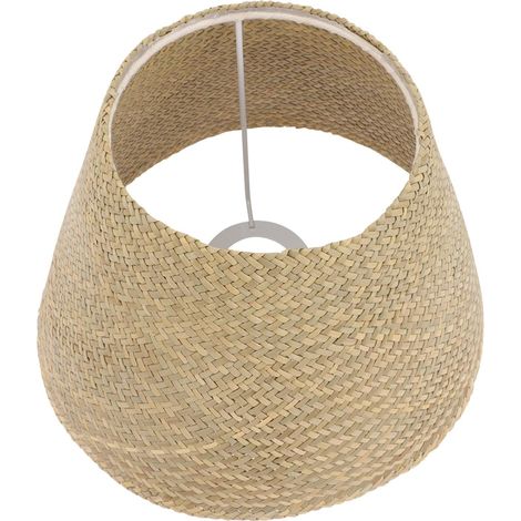 Abat-jour rotin tissé artisanal diffusion douce vintage protection oculaire