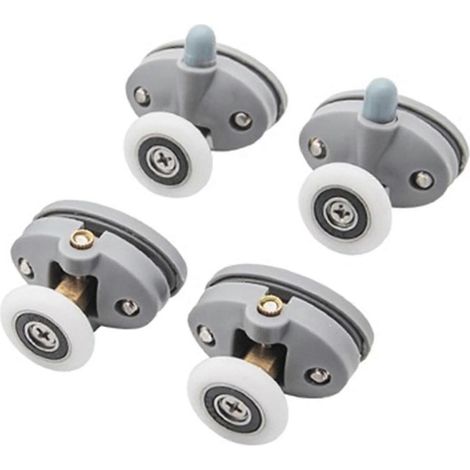 Roulettes coulissantes pour porte de douche 2024, poulies en plastique ABS pour cabine de douche/salle de bain, référence P20211224415 (1/4)