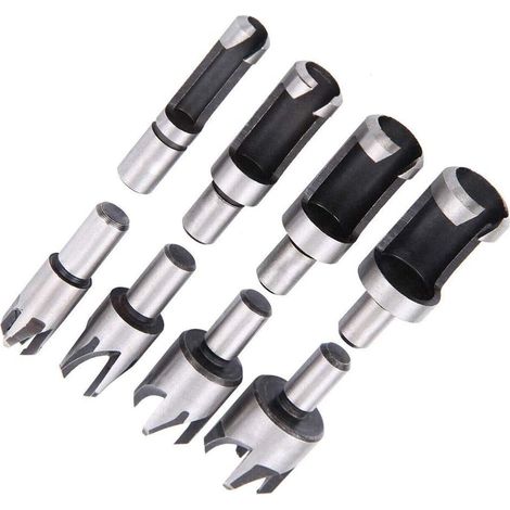 8pcs Cork Forets Wood Plug Outil De Coupe En Acier Au Carbone Griffe Cylindre Tenon Mèche Travail Du Bois, 6 Mm 10 Mm 13 Mm 16 Mm (1/5)