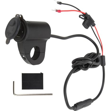 Chargeur USB Moto 12V 3A avec interrupteur indépendant, affichage numérique tension, étanche charge rapide pour GPS et tablettes (1/5)