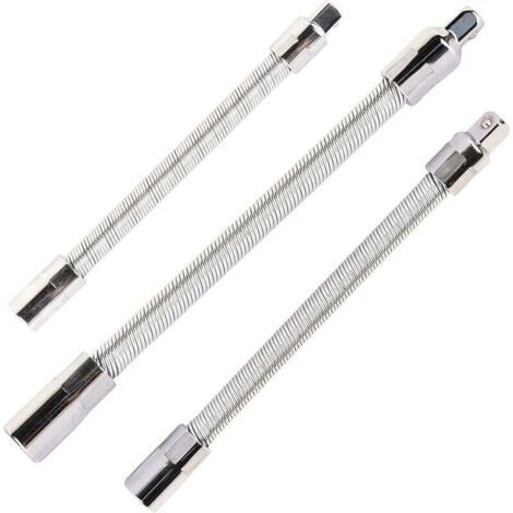 ALLIANDISLot de 3 rallonges flexibles en acier inoxydable Argenté 1/4\ (1/5)