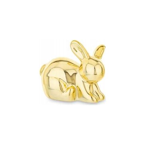 Figurine de Pâques lièvre doré 8 cm lapin en dolomite (1/5)