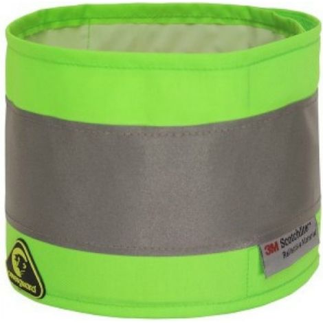 Fascia alta visibilità in polistere con banda rifrangente riflettente 3M™ in 3 colori - Colore: Verde (1/2)