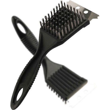 Accessoires de cuisine Brosse pour barbecue Brosse pour grille de barbecue Grattoir à poils en fil d'acier inoxydable Nettoyeur de grille pour barbecue Accessoires et outils pour barbecue ( ) (1/5)