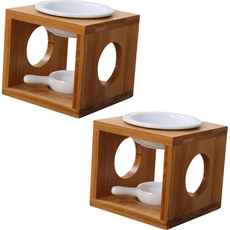 2ensembles Brûleur Encens Bois Lot Pour Aromathérapie Avec Porte-bougies Brûleur Huiles Essentielles Bambou (1/5)