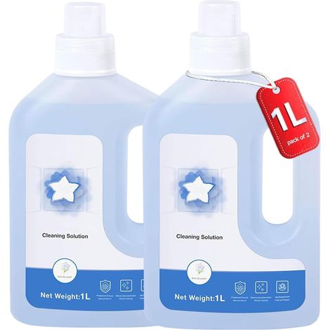 1L Multi-Surface Window Cleaning Solution Compatible with ECOVACS Winbot W1 PRO/W2 PRO OMNI/W1S/All Winbot, Window Cleaner(2 pack) (1/5)