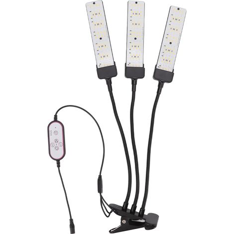 LED-Pflanzenlampe mit flexiblem Schwanenhals, Vollspektrum, drei Leuchtenköpfen und Timer für Sukkulenten, 100–240 V, EU-Stecker (1/5)