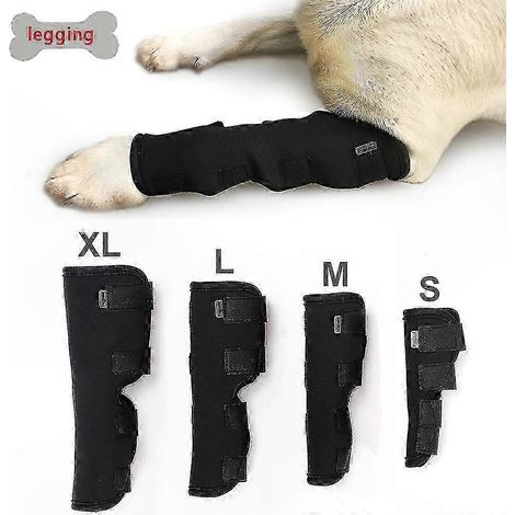 Manchon de Protection Jarret pour Chien - Bandeau Compressif Anti-Léchage Patte et Pied - Tissu Teddy Doux (1/5)