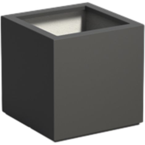Adezz Pflanzgefäß Carrez mit Boden Fiberglas Pflanzkübel 60x60x60 cm schwarz