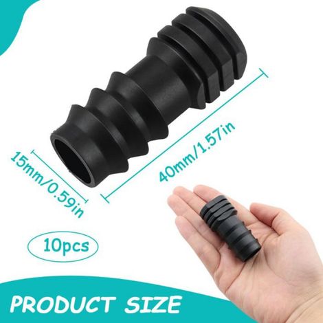Bouchon Goutte A Goutte - 13 mm - Pour Tuyau D'irrigation Jardin - Lot De 10 (1/5)