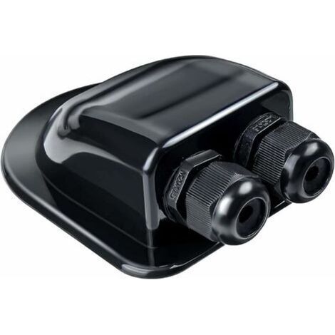 Schwarze, wasserdichte Solarkabelverschraubung für das Dach, ABS-Kabeleinführungsbox für Wohnmobile, Wohnwagen und Boote (1/4)