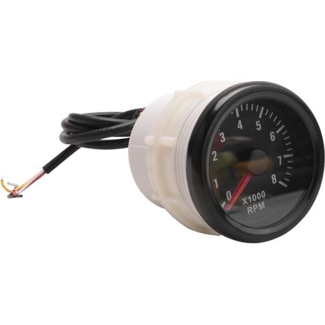 Tachymètre Électrique 52 Mm 8000 Tr Min RPM Moteur Essence 3 4 5 6 8 Cylindres Voiture Bateau (1/4)