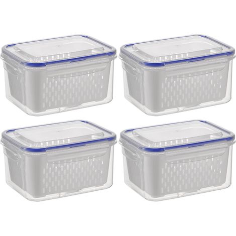 Aufbewahrungsbox,4PCS Frischhaltedosen für Obst Gemüse Salat Beeren Eier Kartoffel Aufbewahrung(LM) (1/5)