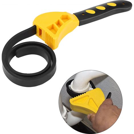 Outil multifonction en caoutchouc (lot de 2) : clé à filtre à huile, clé réglable et ouvre-bouteille. (1/5)