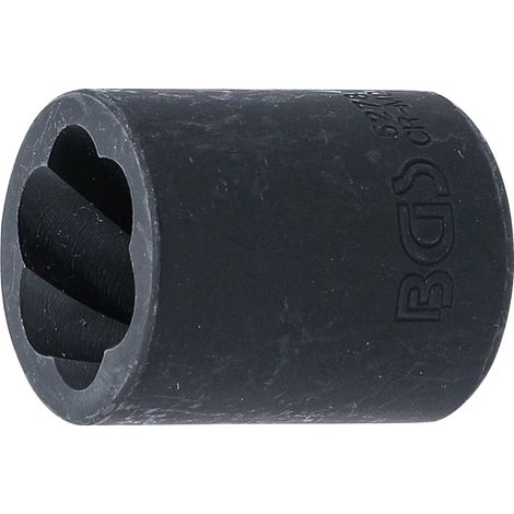 Llave de vaso de perfil en espiral / extractor de tornillos entrada 10 mm (3/8") 18 mm (1/4)