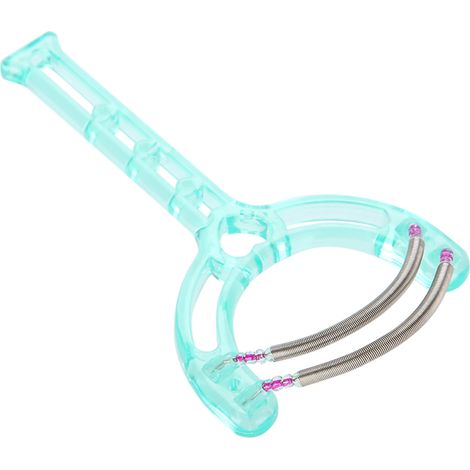 Épilateur portable pour le visage et les lèvres, appareil à ressort en plastique, outil de beauté (vert) (1/5)