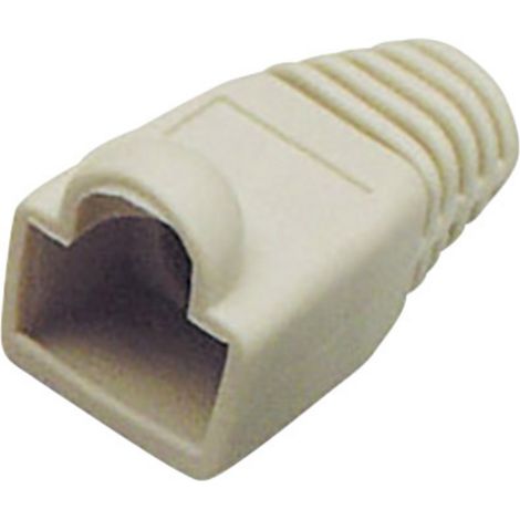 Passe-câble anti-pliage pour RJ45 mâle TRU COMPONENTS 1582602 RJ45 Protection anti-pliure gris 1 pc(