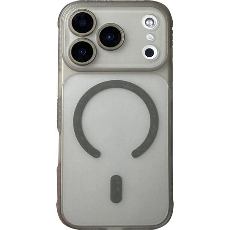 Étui de protection à chargement sans fil pour iPhone 17 Pro, avec aimant et finition transparente givrée antichoc. (1/5)