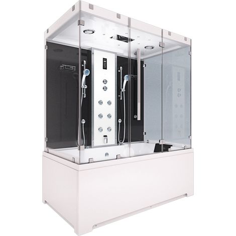 Kombination Badewanne Dusche K80-SW-EH-B-EA Duschtempel 180x100 cm OHNE Zusatzoption (1/5)