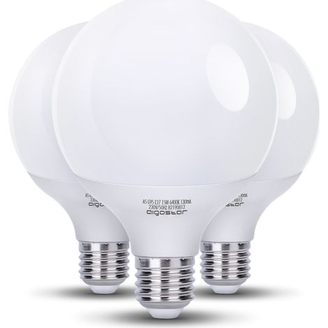 Lampadina Led E27 G95 a globo 15W Bianco freddo 6400K Aigostar (1/5)