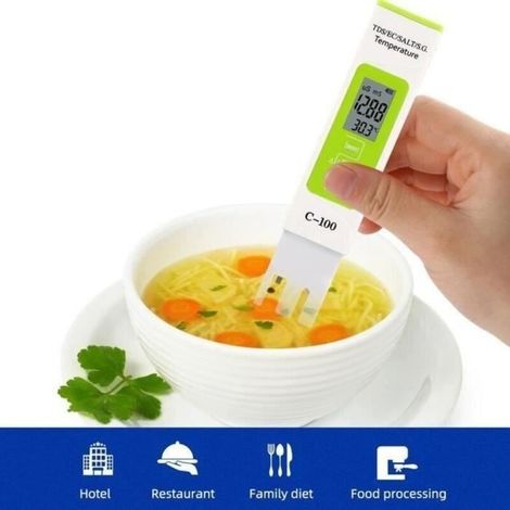 5-in-1 Water Quality Detector Salinity (Celsius: 0.1-80.0 ℃) MKK76 (1/4)