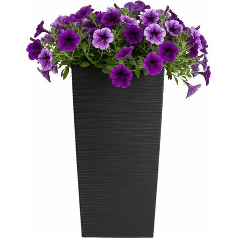 Porto Riflo Blumentopf schwarz h67,7x35x35 cm