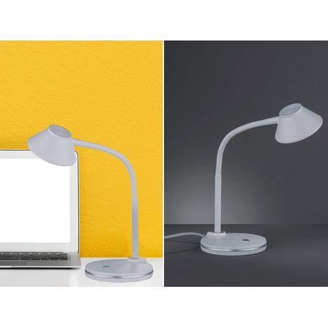 LED Schreibtischleuchte BERRY flexibel, Kunststoff Weiß, 33cm hoch (1/5)