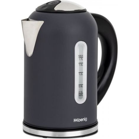 Bouilloire Electrique H.KoeNIG Boe52 - Capacité 1,7 L - Température réglable 40 a 110°C - Ecran LCD - Gris mat (1/5)