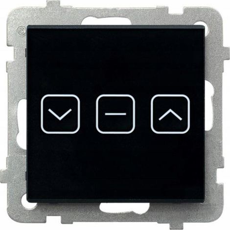 Ospel Sonata Touch interruptor negro vidrio 3 botones